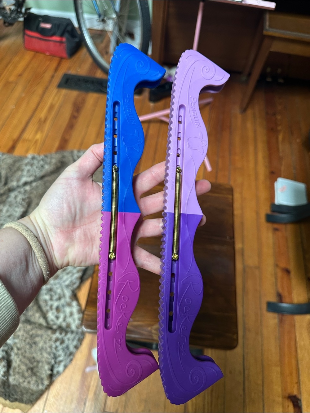 Rockerz Women's Purple/Magenta/Blue Skate Guards made for 9.75” blades